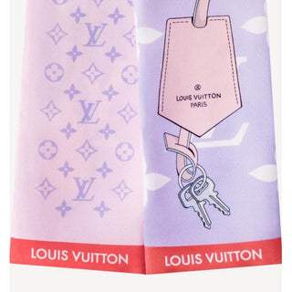 Louis Vuitton pink purple LV Monogram Silk Bandeau