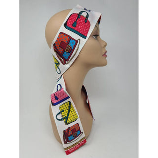 Louis Vuitton Red White multicolor LV Monogram Silk Bandeau