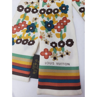 Louis Vuitton white multicolor LV Monogram Silk Bandeau