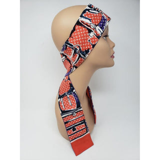 Louis Vuitton Red Multicolor LV Monogram Silk Bandeau