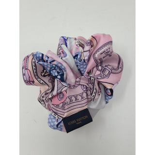 Louis Vuitton LV Monogram Purple Silk Scrunchy