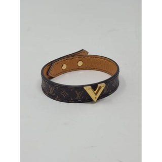 Louis Vuitton Essential V brown Monogram bracelet 17 sz