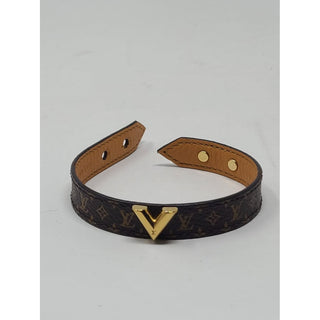 Louis Vuitton Essential V brown Monogram bracelet 17 sz