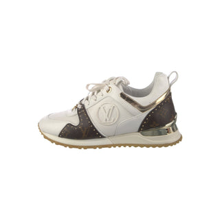 Authentic Louis Vuitton White Monogram Low Top Sneakers – Studded, 40