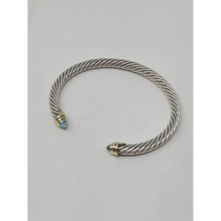 David Yurman Sterling Silver Topaz Cable Classic Cuff
