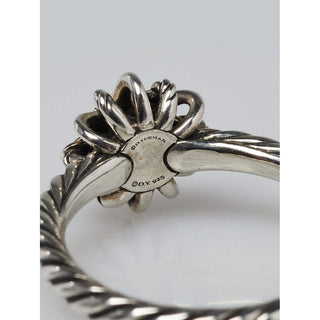 David Yurman Sterling Silver Starburst Diamond ring 5 ¾ US