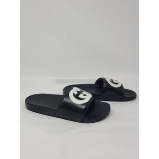 Gucci Double G logo black rubber pool slides 37 sz