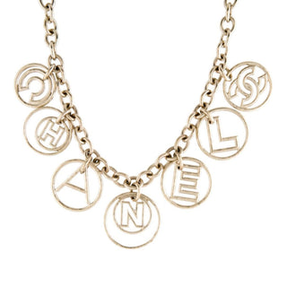 Chanel Gold-tone Logo Charm Necklace