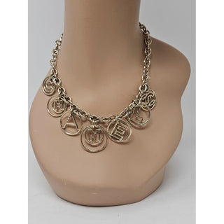 Chanel Gold-tone Logo Charm Necklace