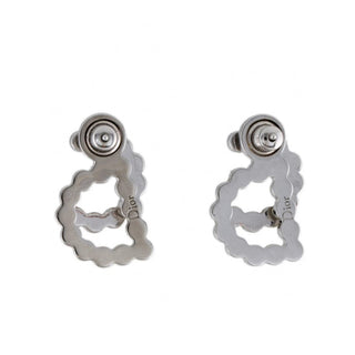 Adorable Dior Silver-tone Crystal 30 Montaigne Stud Earrings