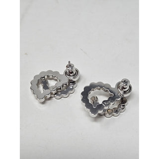 Adorable Dior Silver-tone Crystal 30 Montaigne Stud Earrings