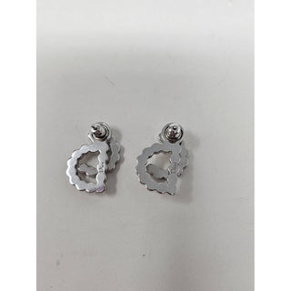 Adorable Dior Silver-tone Crystal 30 Montaigne Stud Earrings