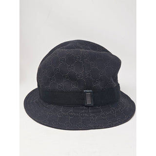 Gucci dark brown GG Monogram print bucket hat M sz