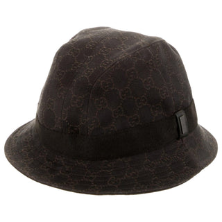 Gucci dark brown GG Monogram print bucket hat M sz