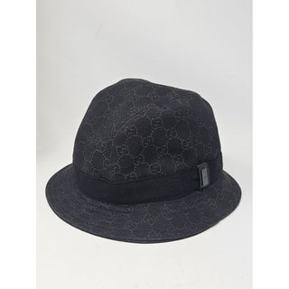 Gucci dark brown GG Monogram print bucket hat M sz