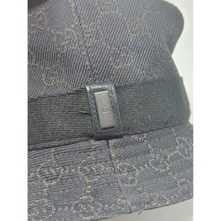 Gucci dark brown GG Monogram print bucket hat M sz