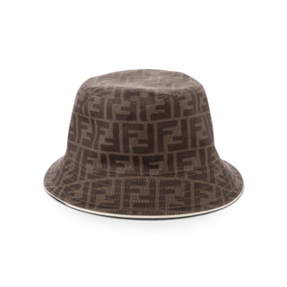 Authentic Fendi FF Zucca Reversible Bucket Hat – Brown Coated Canvas Size S (58)