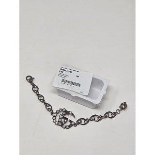 Gucci Silver-toned crystal GG charm chain-link bracelet