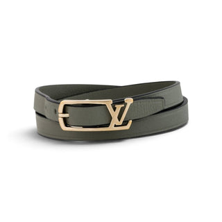 Authentic Louis Vuitton Neogram Double Wrap Bracelet – Green Leather, LV