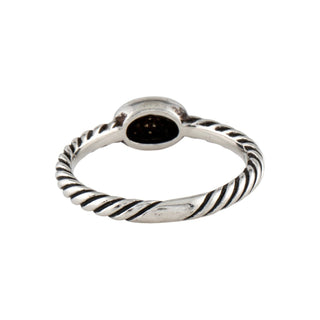 Authentic David Yurman Diamond Cable Oval Stack Ring – 925, 5.75