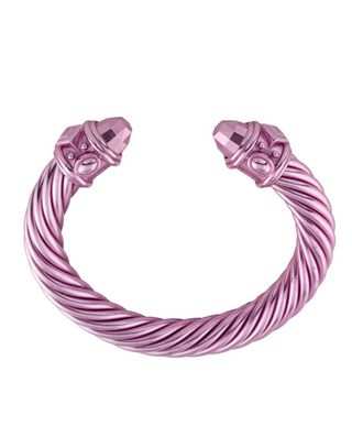 David Yurman Pink Aluminium Renaissance Classic Wide Cable Bracelet