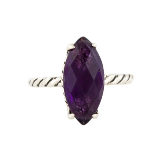 Authentic David Yurman Amethyst Color Classics Ring – Sterling Silver, 6.5