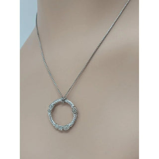 AUTH NEW David Yurman Sterling Silver Diamond Confetti Necklace