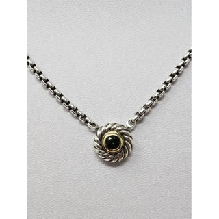 David Yurman Sterling Silver Amethyst Cookie pendant necklace