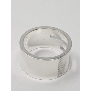 Gucci sterling silver Icon G logo wide ring 5 ¾ US