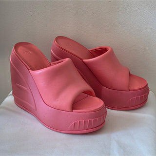Fendi Pink Platform Wedge Sandals 40 sz