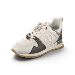 Authentic Louis Vuitton White Monogram Low Top Sneakers – Studded, 40