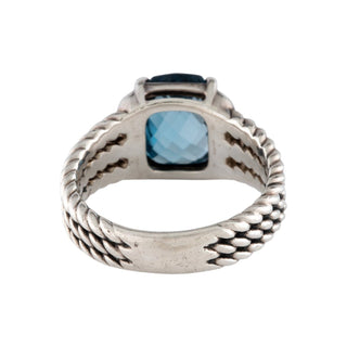 Authentic David Yurman Topaz Diamond Petite Wheaton Ring – 925, 5.75