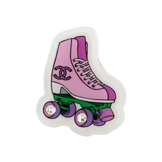 Chanel Multicolor 2024 Resin Strass CC Roller Skate Brooch