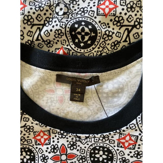 NEW AUTH Louis Vuitton Black multicolor LV Monogram cotton t-shirt XS