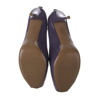 Authentic Louis Vuitton Purple Patent Peep-Toe Pumps – LV Padlock, 41