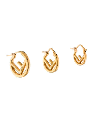 Fendi F is Fendi Logo Mini Hoop Earring Set of 3