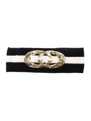 GUCCI Wool GG Logo Sequin Headband M sz