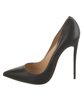 Christian Louboutin black leather So Kate pointed-toe pumps 42 sz