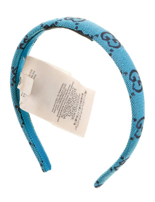 Gucci Blue GG Monogram Headband w/ Tags