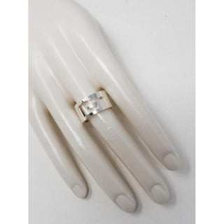 Gucci sterling silver Icon G logo wide ring 5 ¾ US