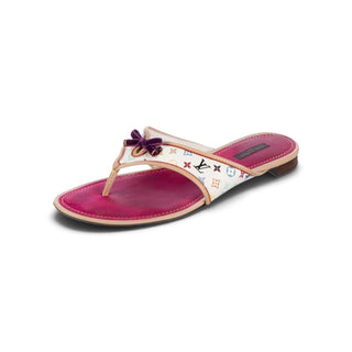 Authentic Louis Vuitton 2005 Multicolore LV Monogram Flip Flops 40 sz