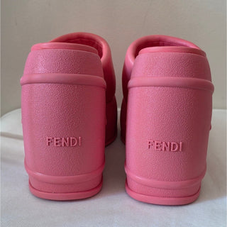 Fendi Pink Platform Wedge Sandals 40 sz