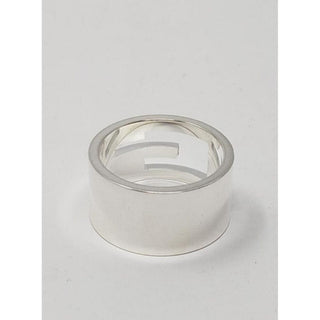 Gucci sterling silver Icon G logo wide ring 5 ¾ US