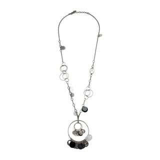Authentic Chanel Spring 2009 Plastic Pendant Necklace – Palladium, 29in