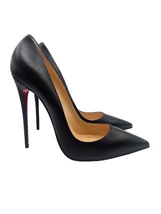 Christian Louboutin black leather So Kate pointed-toe pumps 42 sz