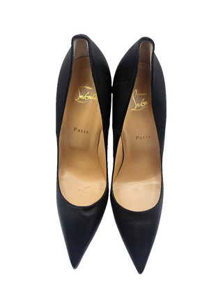 Christian Louboutin black leather So Kate pointed-toe pumps 42 sz