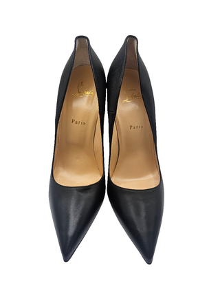 Christian Louboutin black leather So Kate pointed-toe pumps 42 sz