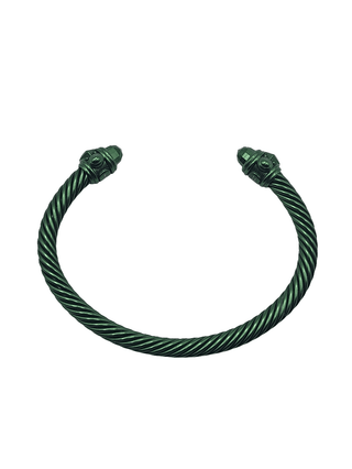 David Yurman dark green aluminum Renaissance cable cuff