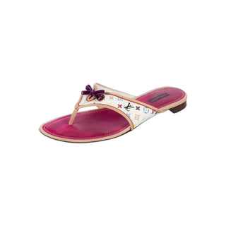 Authentic Louis Vuitton 2005 Multicolore LV Monogram Flip Flops 40 sz
