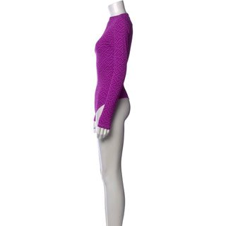 Authentic Fendi x Skims Purple FF Graphic Print Bodysuit M